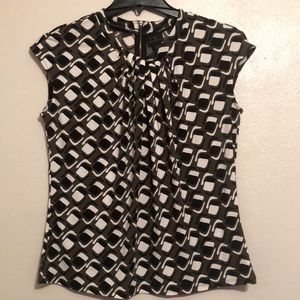 Hunter Green, Cream and Black Large Top